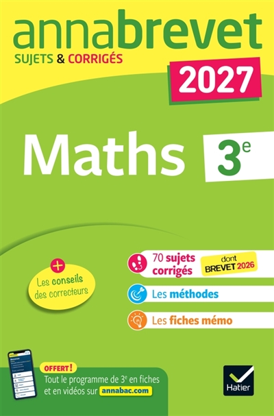 Maths 3e : sujets corrigés...