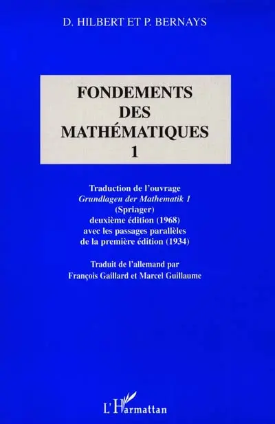 Fondements des mathématiques. Vol. 1