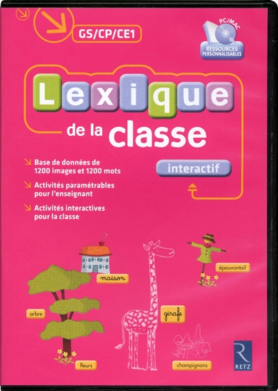 Lexique de la classe : interactif : GS, CP, CE1