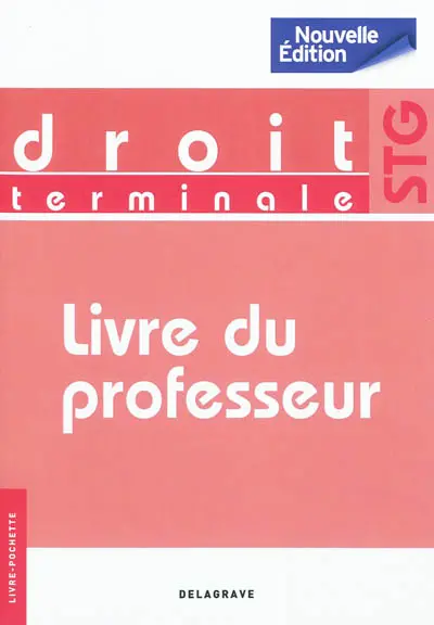 Droit terminale STG : livre du professeur