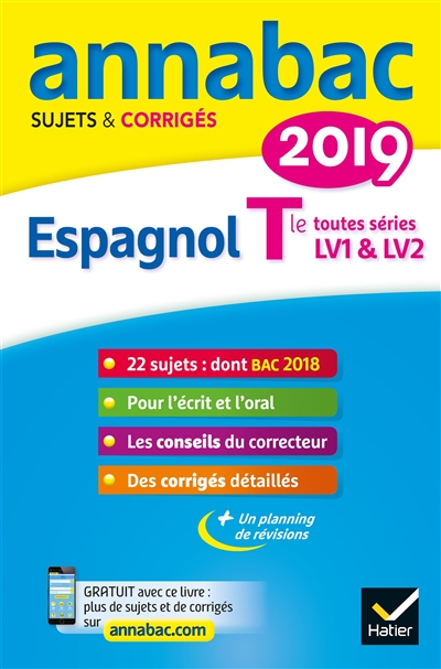 Espagnol terminale toutes séries, LV1 & LV2 : 2019