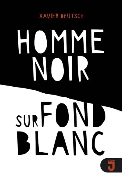 Homme noir sur fond blanc