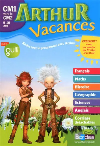 Arthur vacances CM1 vers le CM2, 9-10 ans