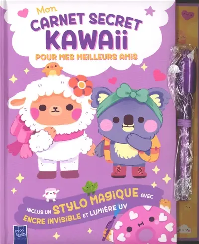 Mon carnet secret kawaii : pour mes meilleurs amis : rose