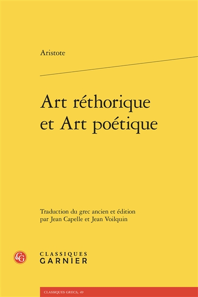 Art rhétorique et Art poétique