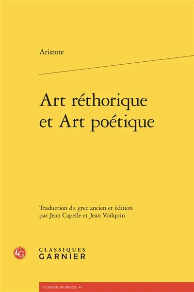 Art rhétorique et Art poétique