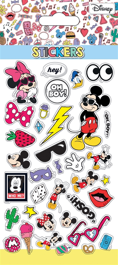 La maison de Mickey pop art : stickers sheets retro puffy
