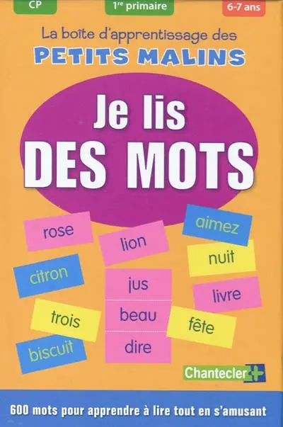 La boîte d'apprentissage des petits malins : je lis des mots : CP, 1re primaire, 6-7 ans