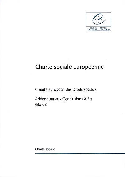 Charte sociale européenne : addendum aux conclusions XV-2 (Irlande)