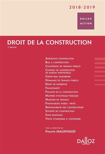 Droit de la construction 2018-2019