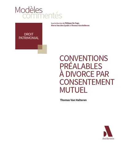 Conventions préalables à divorce par consentement mutuel