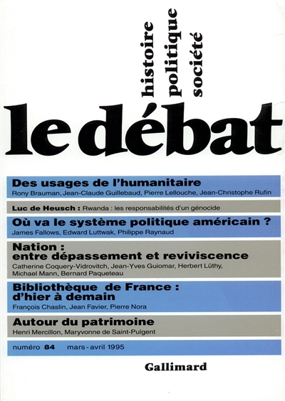 Débat (Le), n° 84