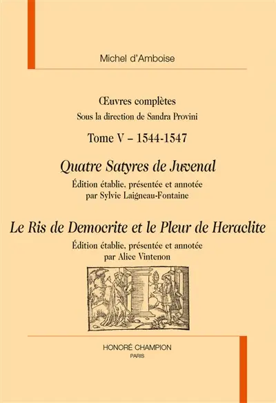 Oeuvres complètes. Vol. 5. 1544-1547