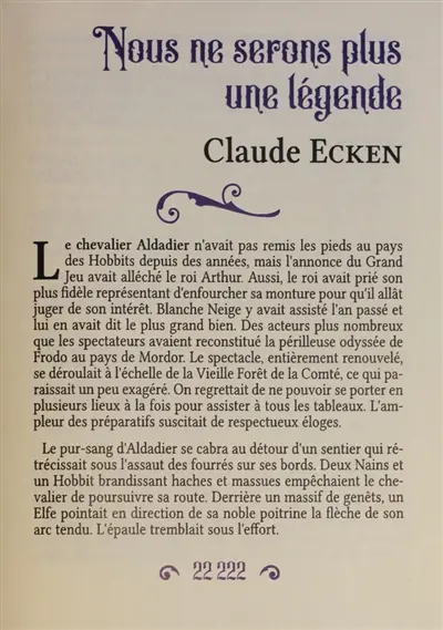 Nous ne serons plus une légende