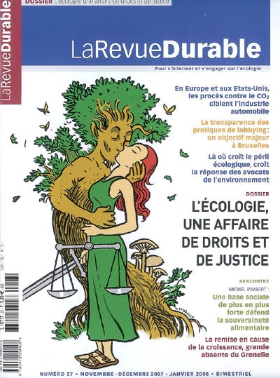 Revue durable (La), n° 27. L'écologie, une affaire de droits et de justice
