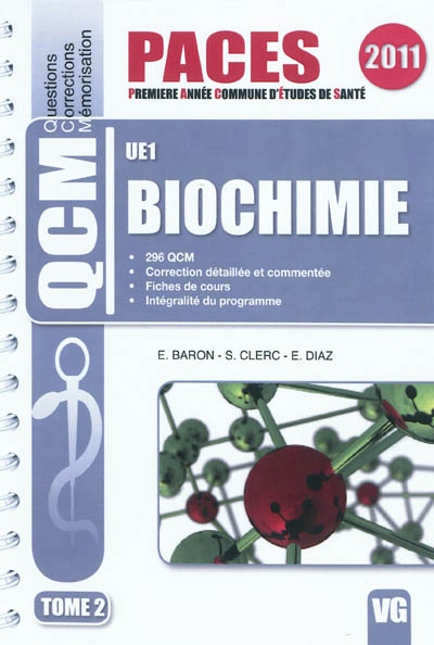 Biochimie : UE 1. Vol. 2