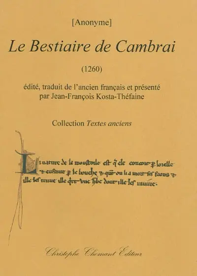 Le bestiaire de Cambrai : 1260