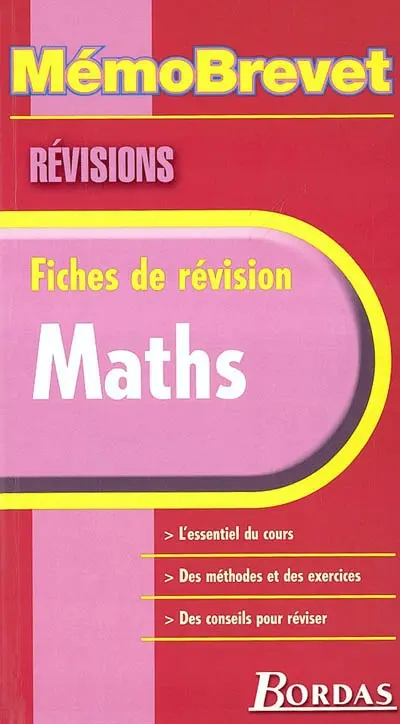Maths : fiches de révision
