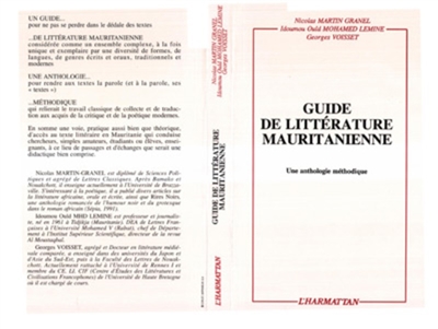 Guide de littérature mauritanienne : une anthologie méthodique