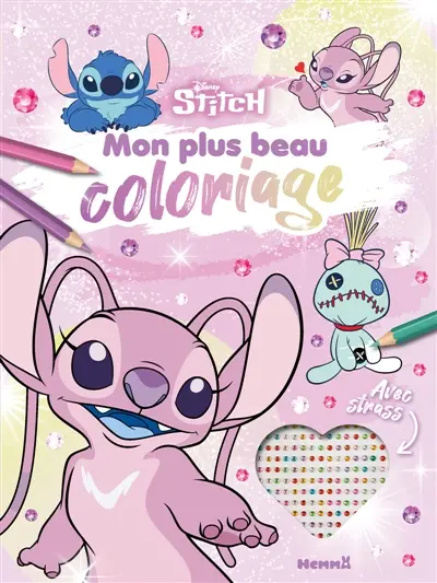 Disney Stitch : Mon plus beau coloriage (Angel) : Avec strass