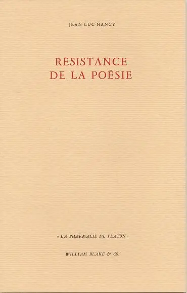 Résistance de la poésie