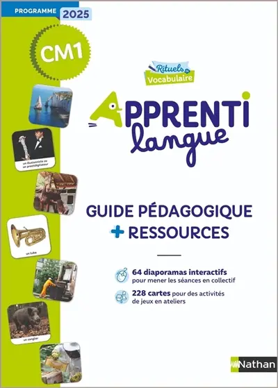Rituels de vocabulaire CM1 : guide pédagogique + ressources : programme 2025