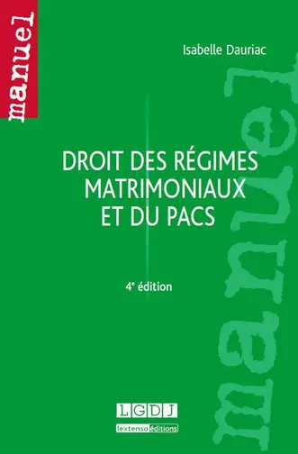 Droit des régimes matrimoniaux et du Pacs