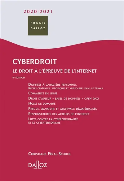 Cyberdroit 2020-2021 : le droit à l'épreuve de l'Internet