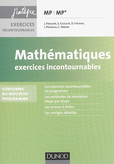 Mathématiques : exercices incontournables MP, MP*