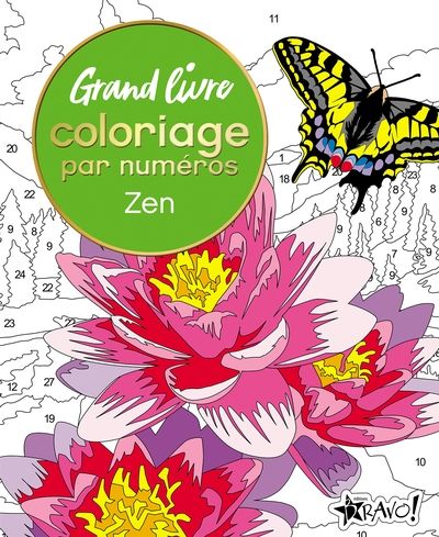Grand livre de coloriage par numéros : Zen
