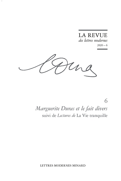 Marguerite Duras. Vol. 6