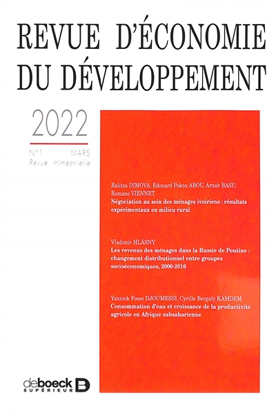Revue d'économie du...