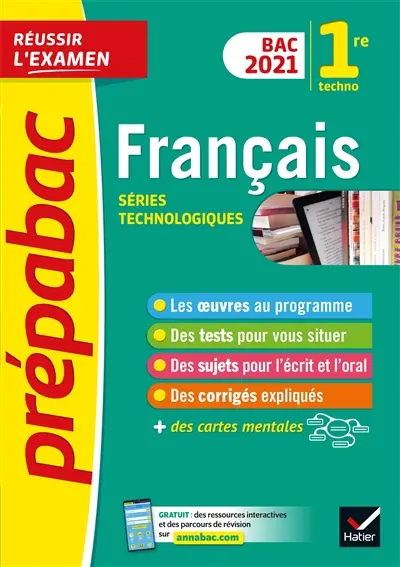 Français 1re technologique : bac 2021