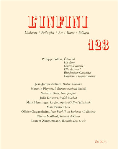 Infini (L'), n° 123