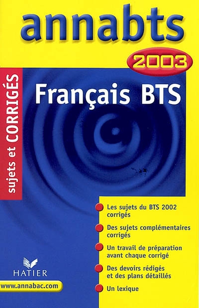 Français, BTS : 2003