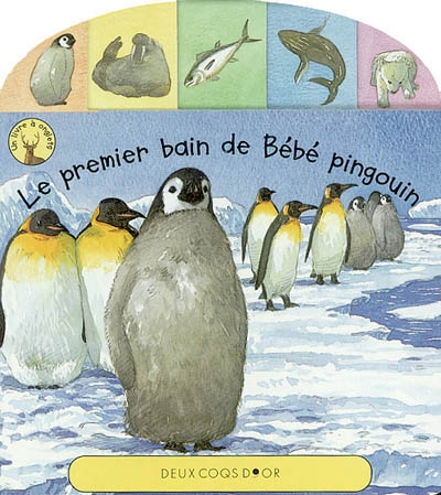 Le premier bain de bébé pingouin