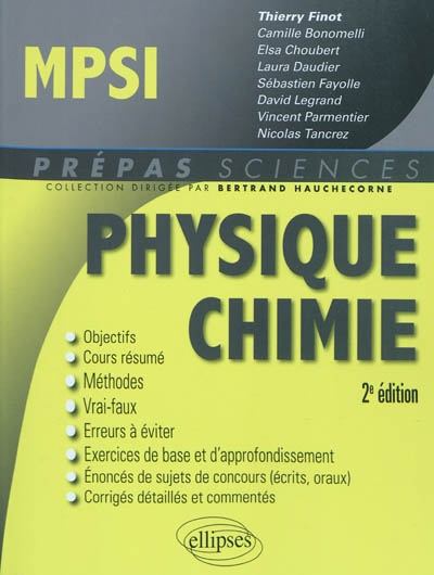 Physique chimie MPSI