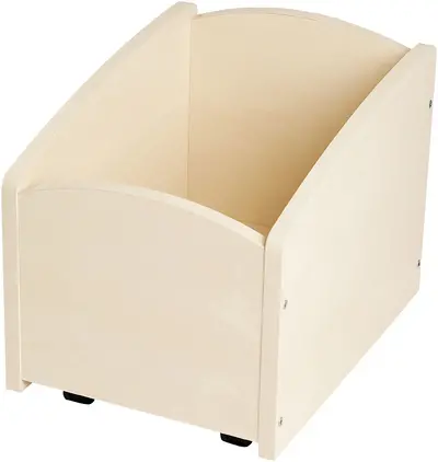 Bac à livres 1 case, bouleau : lot de 3