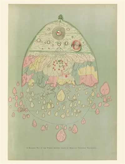 Carte birmane du monde. A Burmese map of the world