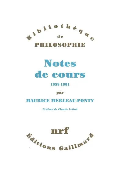 Notes de cours, 1959-1961