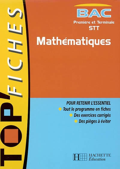 Mathématiques, bac STT première et terminale