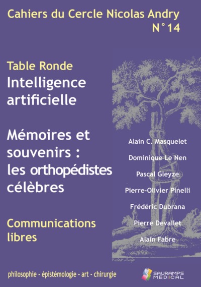 Cahiers du Cercle Nicolas Andry : philosophie, épistémologie, art, chirurgie, n° 14. Intelligence artificielle