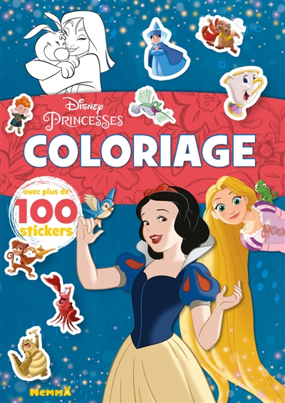 Disney Princesses : Coloriage avec plus de 100 stickers (Blanche-Neige et Raiponce) : Avec plus de 100 stickers