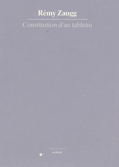 Constitution d'un tableau : journal, 1963-1968
