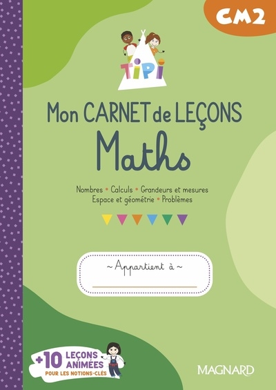 Mon carnet de leçons Tipi, maths CM2