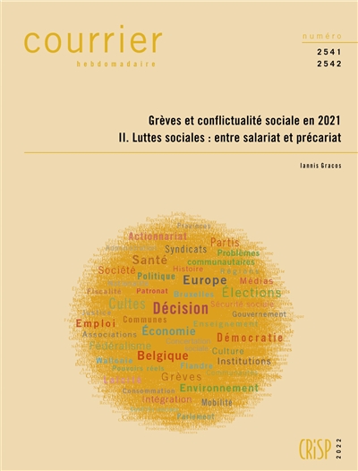 Courrier hebdomadaire, n° 2541-2542. Grèves et conflictualité sociale en 2021 : 2, luttes sociales, entre salariat et précariat