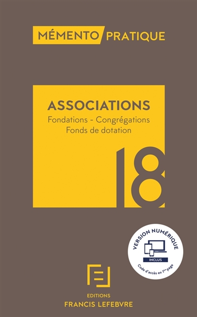 Associations : fondations, congrégations, fonds de dotation : 2018