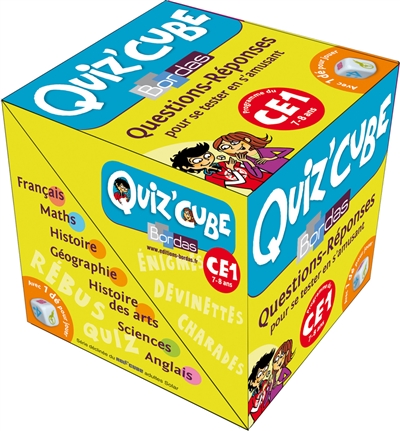 Quiz'cube, programme du CE1, 7-8 ans : questions-réponses pour se tester en s'amusant