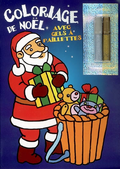 Coloriage de Noël : avec gels à paillettes