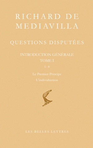 Questions disputées. Vol. 1. Introduction générale, Questions 1-8 : le premier principe, l'individuation